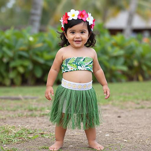 Toddler in Pua Moana Costume