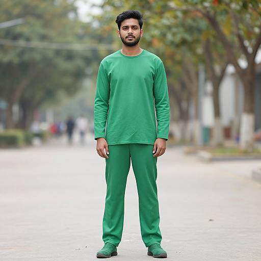 Green Adult Male Costume Outdoors