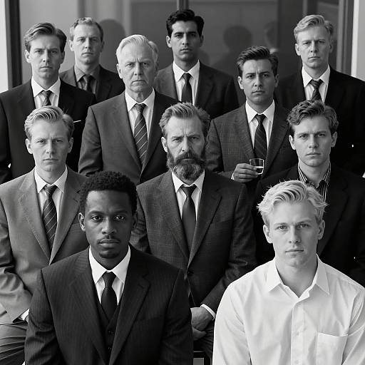 Group Portrait of Diverse Men in Suits