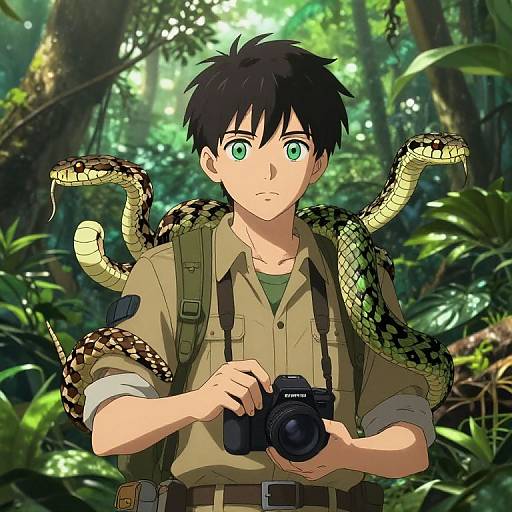 Anime Ranger with Jungle Snakes