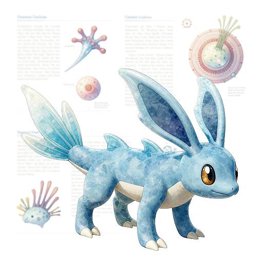 Vaporeon Anatomy Study Illustration