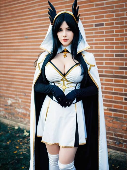 Woman in Albedo Cosplay Costume