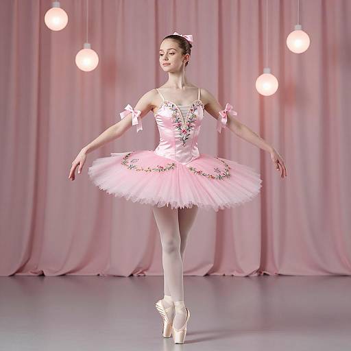 Elegant Munchkin Ballerina in Pink Costume