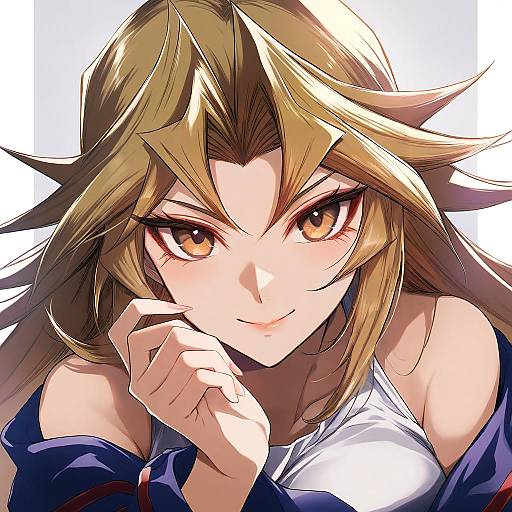 Illustration of Mutou yuugi, yu-gi-oh! in the style of Mk (mod0)