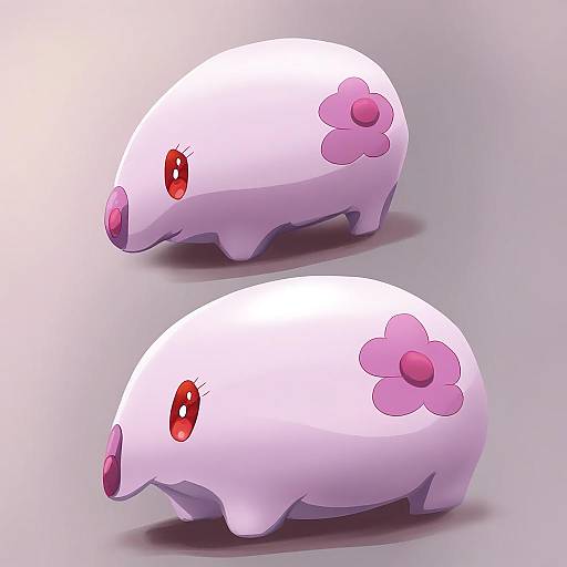 Illustration of Munna, pokemon in the style of Jouzaburou (joe3)