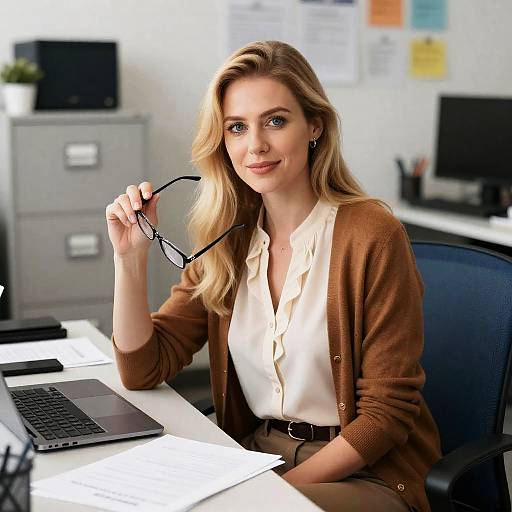 Elegant Office Portrait of Woman