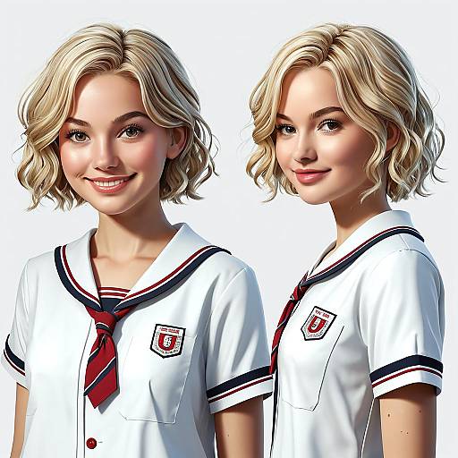 Photorealistic 15YO Girl Character Turnaround