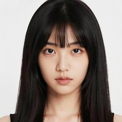 Photorealistic Portrait of Black-Haired Girl