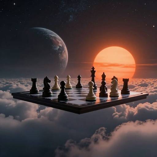 Surreal Chess on Floating Cloudboard