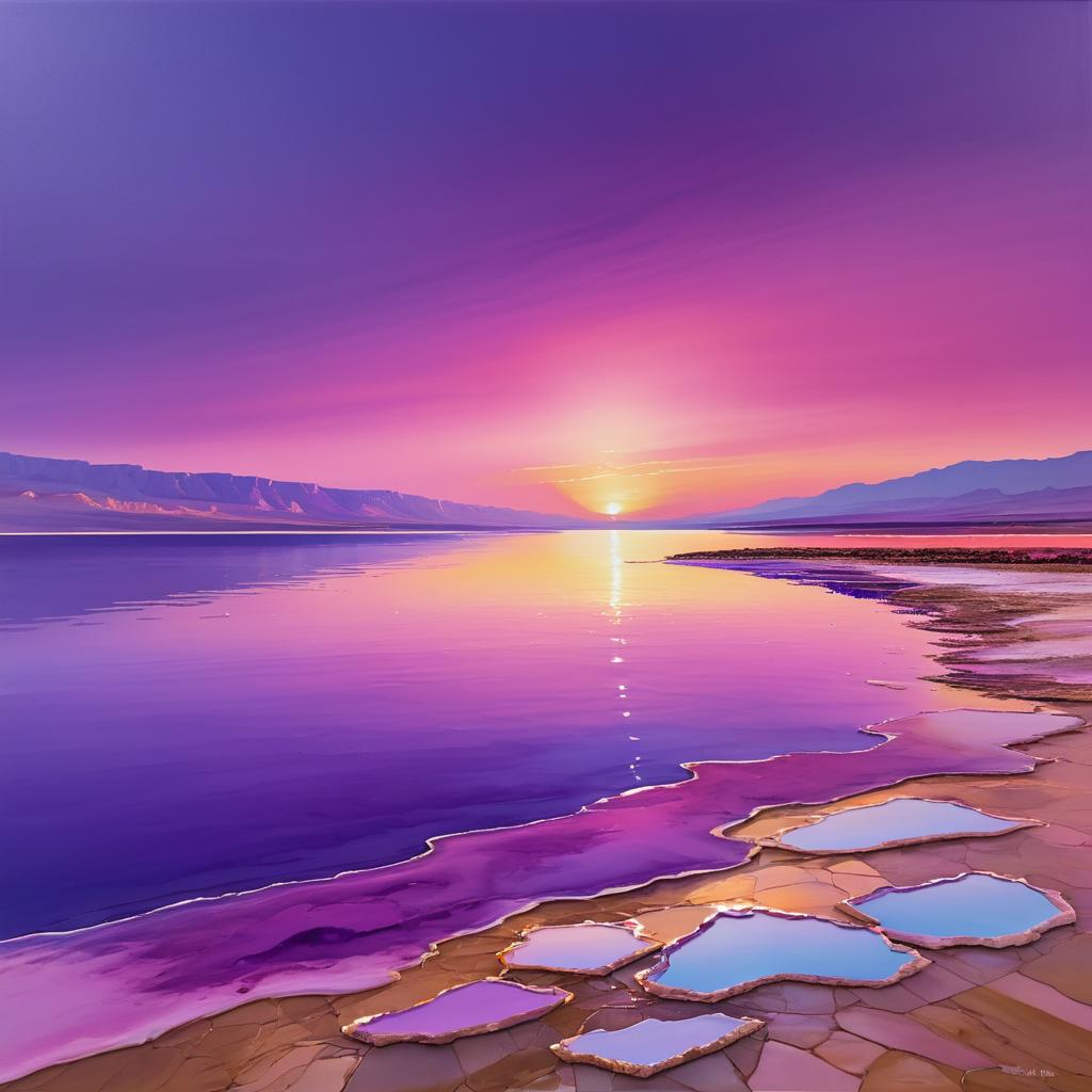 Tranquil Sunset Over the Dead Sea