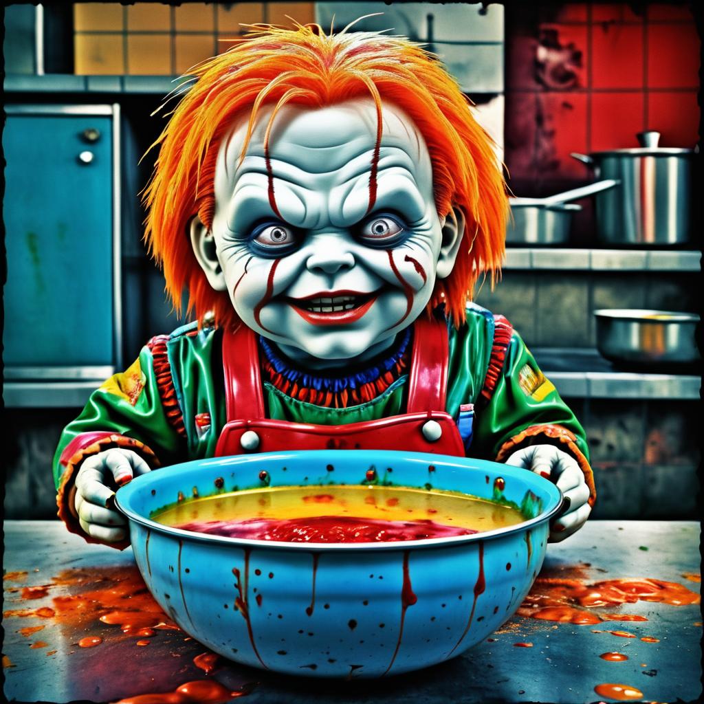 Demented Chucky's Absurd Soup Queue