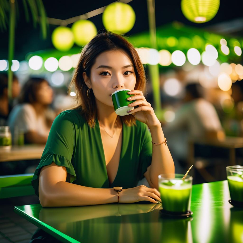 Stunning Night Market Matcha Moment