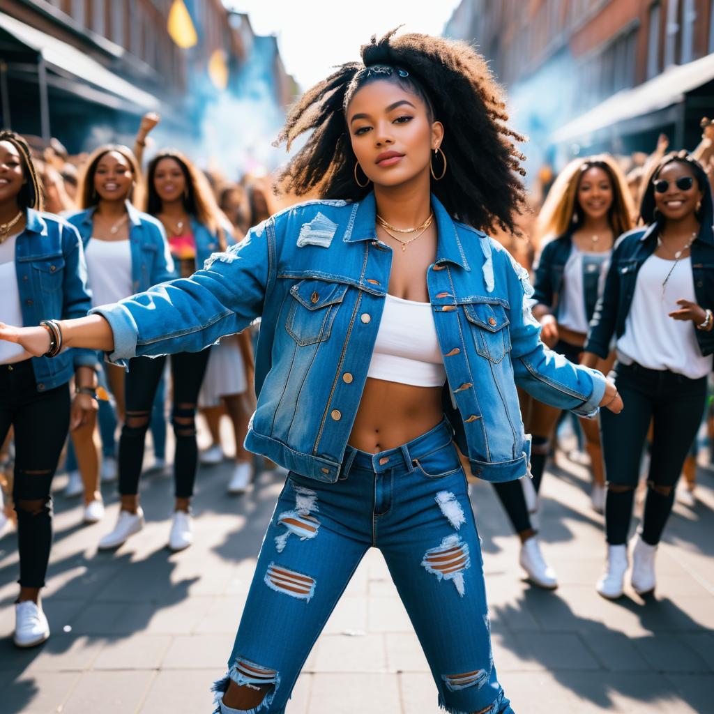 Urban Dance Party with a Denim Goddess