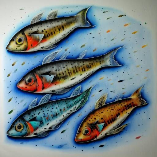 Colorful Painted Fish Wall Art