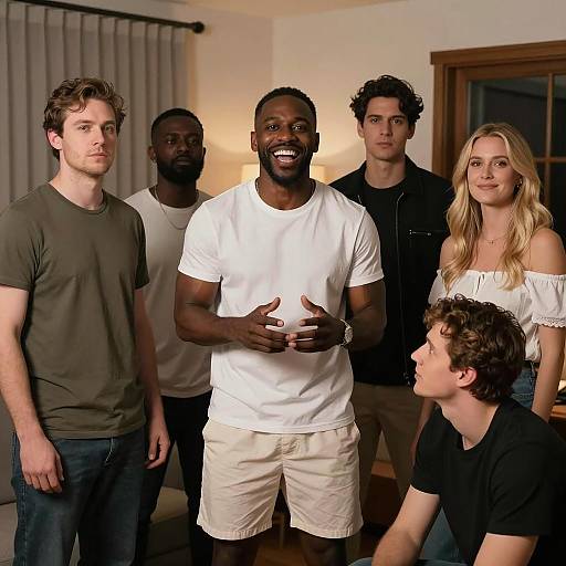 Group Interaction in Dimly Lit Room