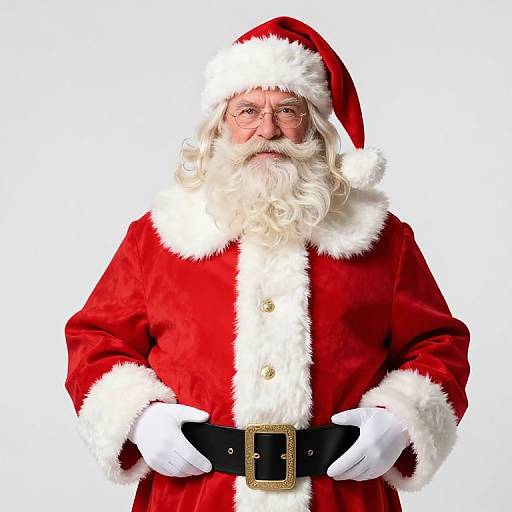 Blonde Santa Claus with Classic Outfit