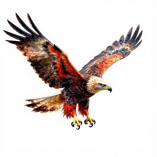 Hyper-Realistic Watercolor Eagle Illustration