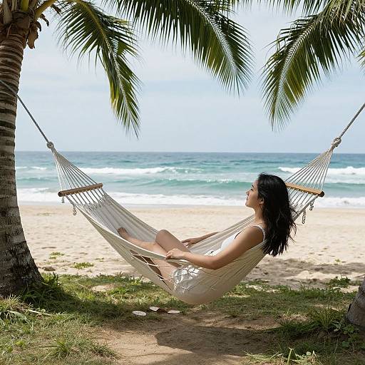 Serene Hammock Escape by the Ocean