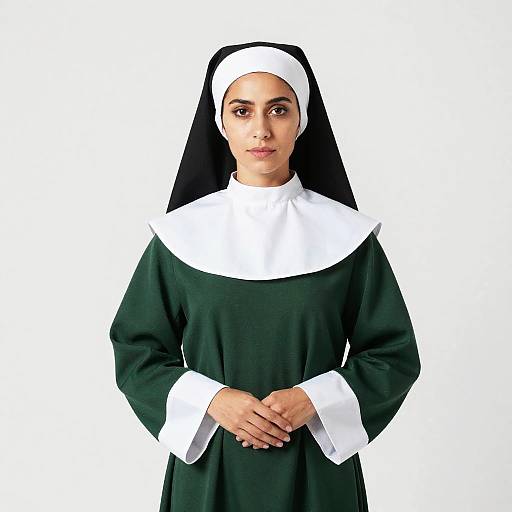 Serene Nun in Traditional Habit