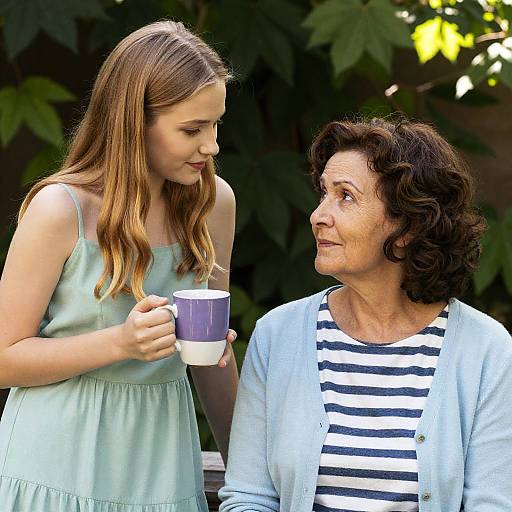 Serene Moment in a Garden Setting