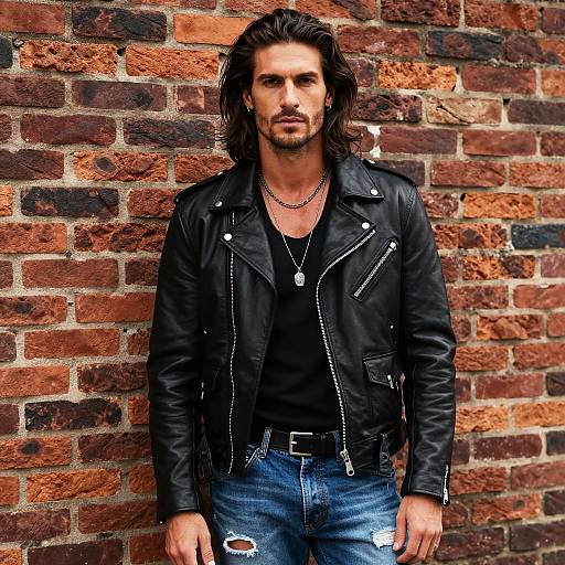 Urban Street Fashion: Confidence in Leather