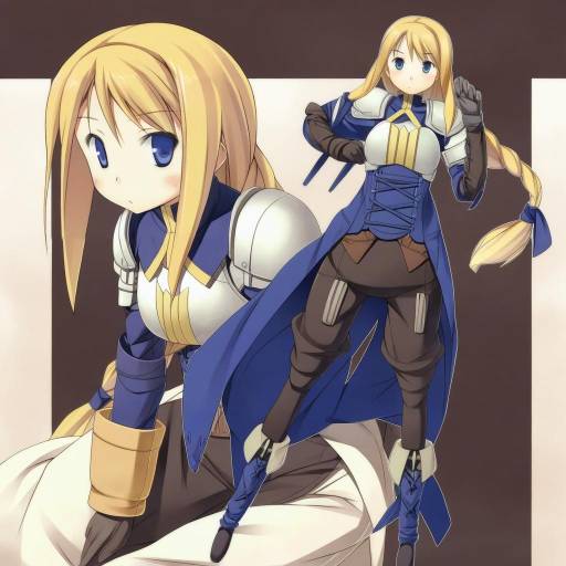 Illustration of Agrias oaks, final fantasy in the style of Poco (asahi age)