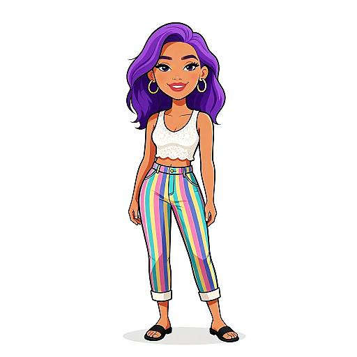 Smiling Woman in Casual Chic Outfit