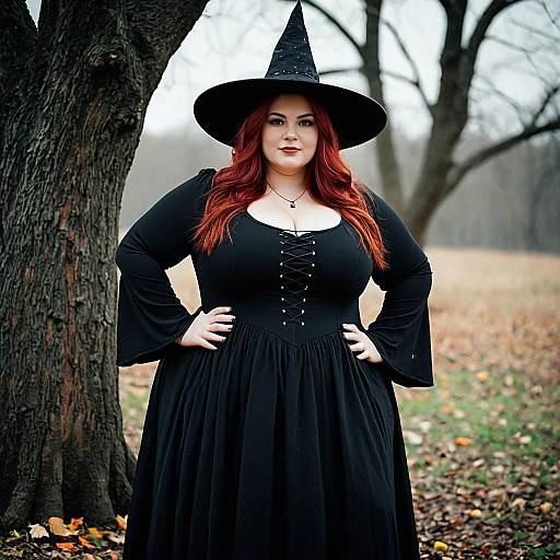 Plus Size Witch in Enchanted Outdoors