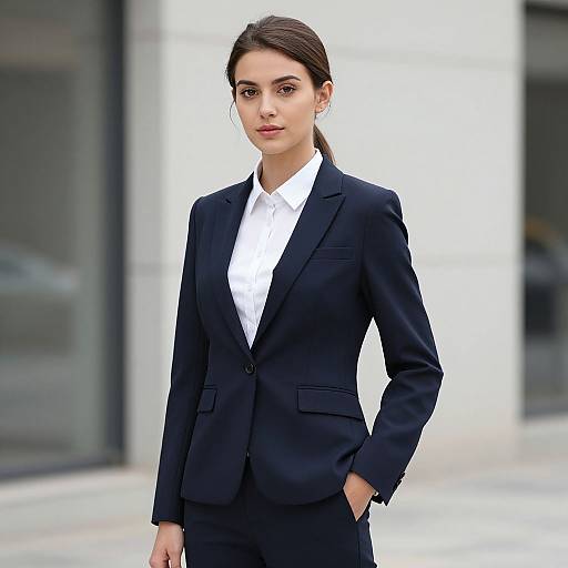 Realistic Smart Woman in Work Suit