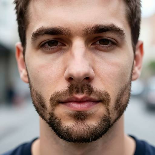 Rugged Male Portrait with Stubble