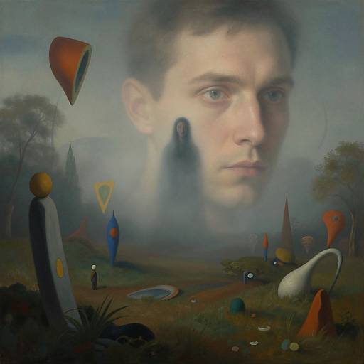 Surrealistic Man in Dreamscape