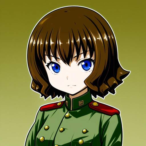 Illustration of Akaboshi koume, girls und panzer in the style of Noai nioshi