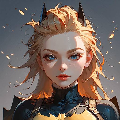 Close-up of Batgirl at Dusk