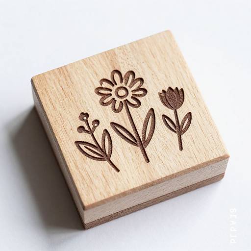 Pretty Plants Wooden Stamp Design