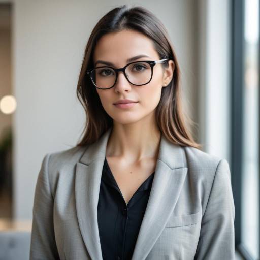 Confident professional woman with glasses