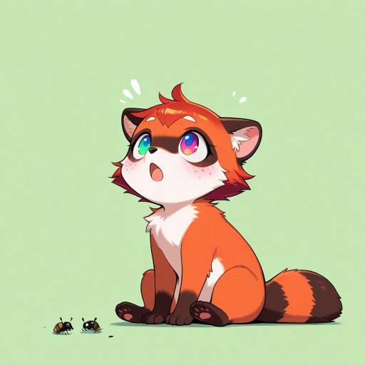 Curious Child and Raccoon Encounter Curious Child and Raccoon Encounter