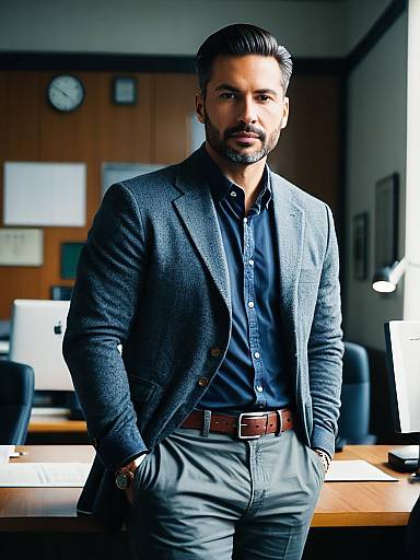 Cinematic Editorial Portrait of Office Man