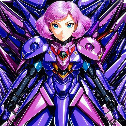 Illustration of Haman karn, gundam in the style of Hatano kiyoshi