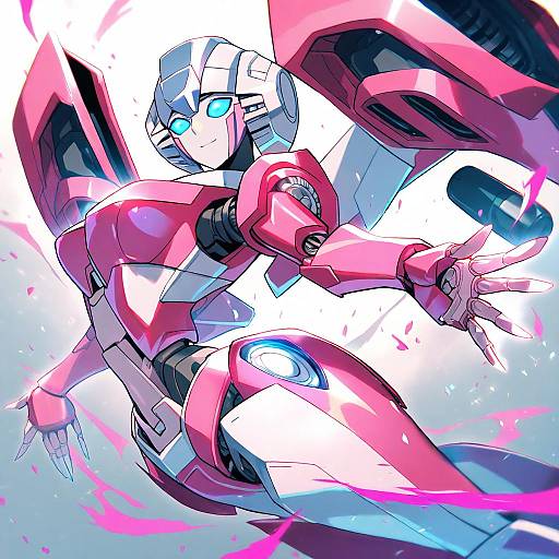 Illustration of Arcee, transformers in the style of Raika9