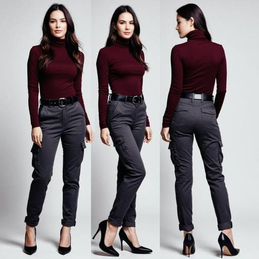 Chic Casual Outfit with Turtleneck and Heels