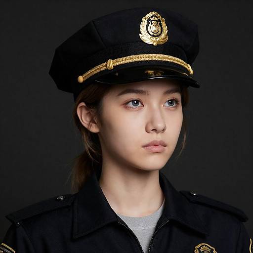 Portrait of a Young Female Officer