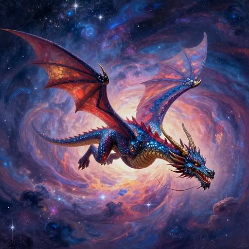 Majestic Dragon in Cosmic Twilight