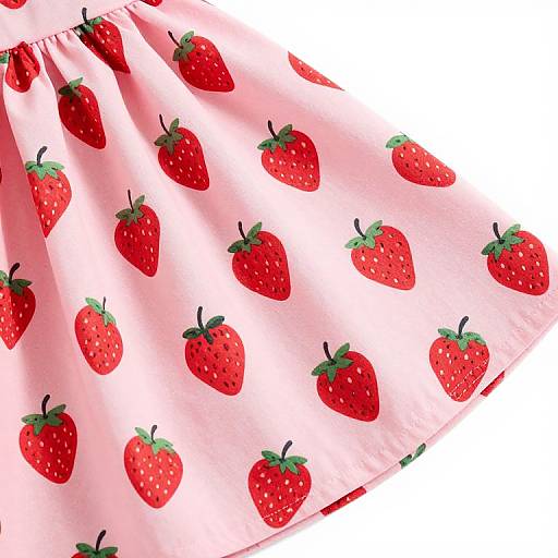Close-Up of Strawberry Pattern Dress