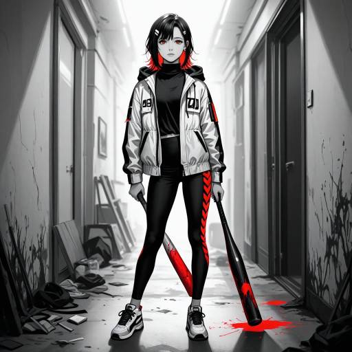 Decisive Girl in Monochrome Mood