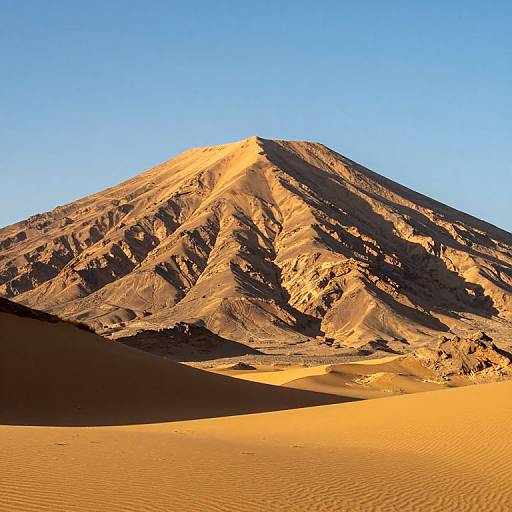 Inverted Mountain in Desert Landscape