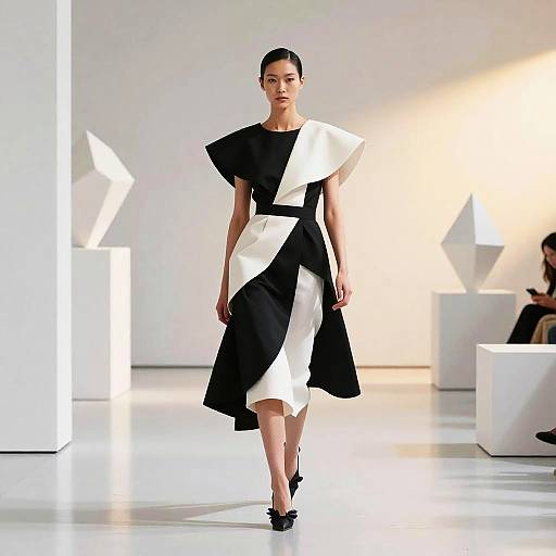 Avant-Garde Fashion Runway Elegance