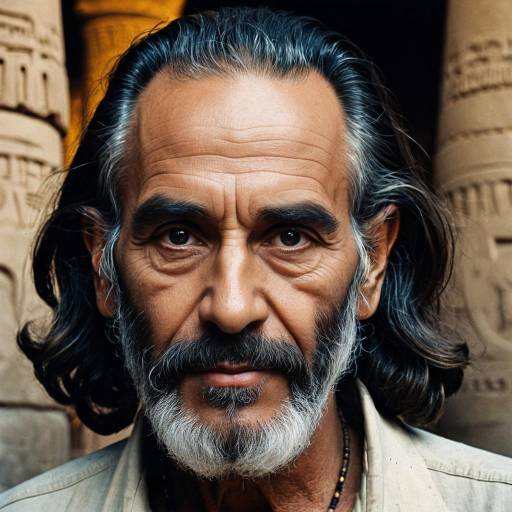 Charismatic Portrait of Ancient Egyptian Manson
