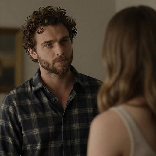 Intense Gaze in Dim Light