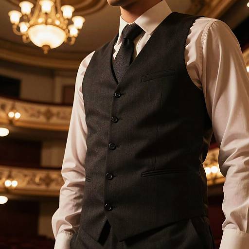 Dramatic Theater Scene with Man