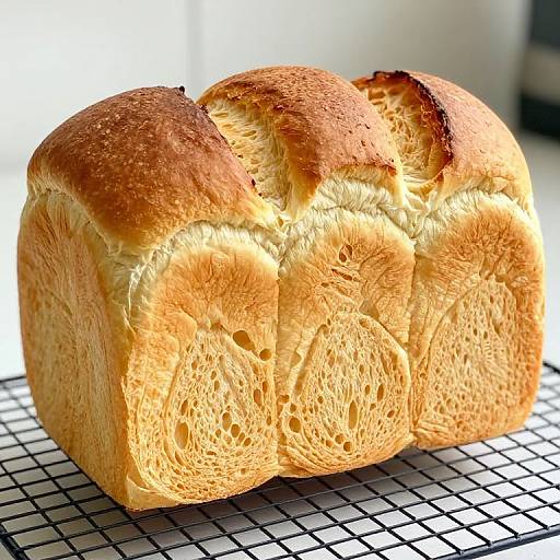 Golden-Brown Loaf Bread on Rack